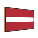 Holzschild 30x40 cm Lettlands Retro Latvia Flagge Fahne Wappen