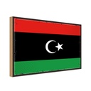 Holzschild 30x40 cm Libyens Retro Libya Flagge Fahne Wappen