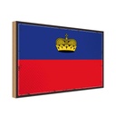 Holzschild 30x40 cm Liechtenstein Retro Flagge Fahne Wappen