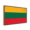 Holzschild 30x40 cm Litauens Retro Lithuania Flagge Europa