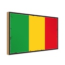 Holzschild 30x40 cm Malis Retro Mali Flagge Fahne Wappen