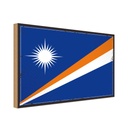 Holzschild 30x40 cm Marshallinseln Retro Flagge Fahne Wappen