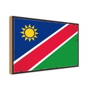 Holzschild 30x40 cm Namibias Retro Namibia Flagge Fahne Wappen