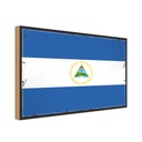Holzschild 30x40 cm Nicaraguas Retro Nicaragua Flagge Fahne Wappen