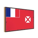 Holzschild 30x40 cm Wallis und Futuna Retro Flagge Fahne Wappen