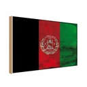 Holzschild 30x40 cm Afghanistan Flagge Fahne Wappen