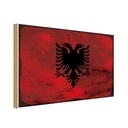 Holzschild 30x40 cm Albanien Albania Flagge Fahne Wappen