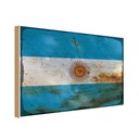 Holzschild 30x40 cm Argentinien Argentina Flagge Fahne Wappen