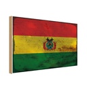 Holzschild 30x40 cm Bolivien Bolivia Flagge Fahne Wappen