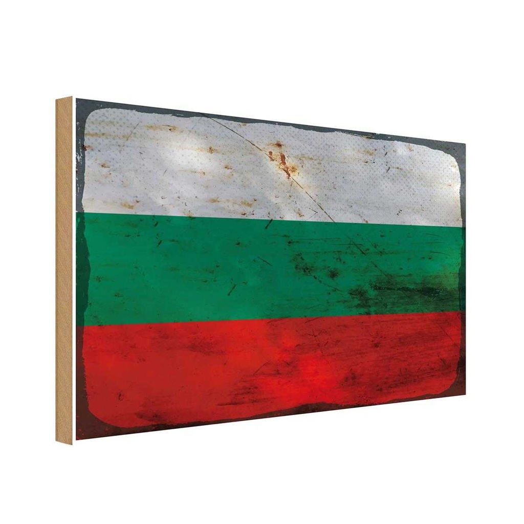 Holzschild 30x40 cm Bulgarien Bulgaria Flagge Fahne Wappen