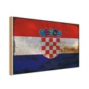 Holzschild 30x40 cm Kroatien Croatia Flagge Fahne Wappen