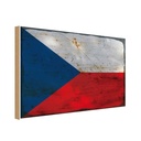 Holzschild 30x40 cm Tschechien Czech Republic Flagge Fahne Wappen