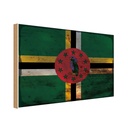Holzschild 30x40 cm Dominica Flagge Fahne Wappen