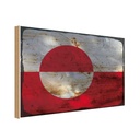 Holzschild 30x40 cm Grönland Greenland Flagge Fahne Wappen