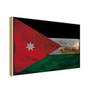 Holzschild 30x40 cm Jordanien Jordan Flagge Fahne Wappen