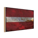 Holzschild 30x40 cm Lettland Latvia Flagge Fahne Wappen