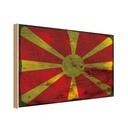 Holzschild 30x40 cm Mazedonien Macedonia Flagge Fahne Wappen