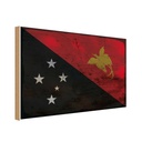 Holzschild 30x40 cm Papua?Neuguinea New Guinea Flagge Fahne Wappen