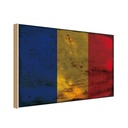 Holzschild 30x40 cm Rumänien Romania Flagge Fahne Wappen