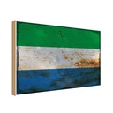Holzschild 30x40 cm Sierra Leone Straße Stadt