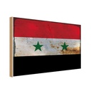 Holzschild 30x40 cm Syrien Syria Flagge Fahne Wappen