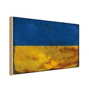 Holzschild 30x40 cm Ukraine Flagge Fahne Wappen