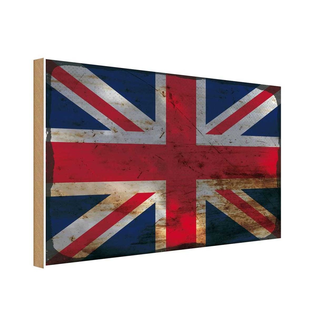 Holzschild 30x40 cm Union Jack United Kingdom Flagge Fahne Wappen