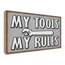 Holzschild 30x40 cm my tools rules Dekoration