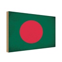 Holzschild 30x40 cm Bangladesch Bangladesh Flagge Fahne Wappen