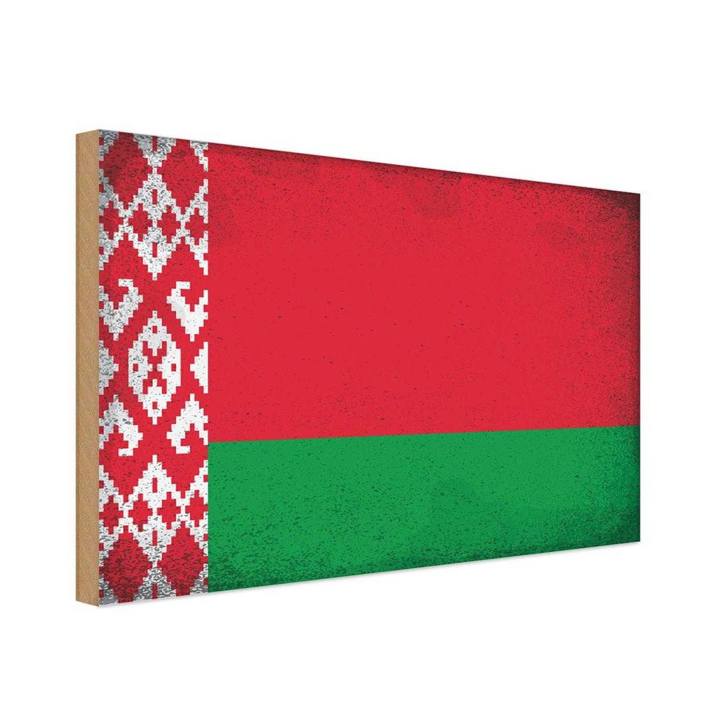 Holzschild 30x40 cm Weißrussland Belarus Europa