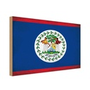 Holzschild 30x40 cm Belize Flagge Tier Haustier