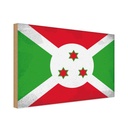 Holzschild 30x40 cm Burundi Flagge Fahne Wappen