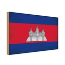 Holzschild 30x40 cm Kambodscha Cambodia Flagge Fahne Wappen