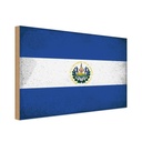 Holzschild 30x40 cm El Salvador Flagge Fahne Wappen