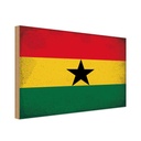 Holzschild 30x40 cm Ghana Flagge Fahne Wappen