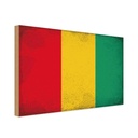 Holzschild 30x40 cm Guinea Flagge Fahne Wappen