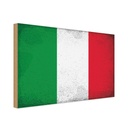 Holzschild 30x40 cm Italien Italy Flagge Fahne Wappen