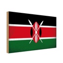 Holzschild 30x40 cm Kenia Kenya Flagge Fahne Wappen