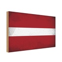 Holzschild 30x40 cm Lettland Latvia Flagge Fahne Wappen