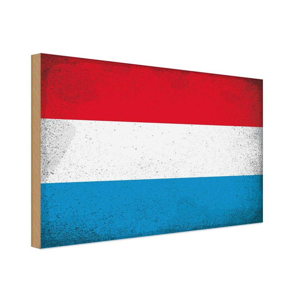 Holzschild 30x40 cm Luxemburg Luxembourg Europa