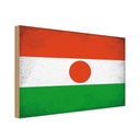 Holzschild 30x40 cm Niger Flagge Fahne Wappen