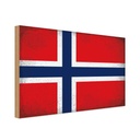 Holzschild 30x40 cm Norwegen Norway Flagge Fahne Wappen