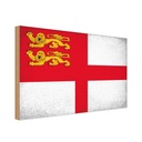 Holzschild 30x40 cm Sark Flagge Fahne Wappen