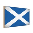 Holzschild 30x40 cm Schottland Scotland Flagge Fahne Wappen