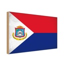 Holzschild 30x40 cm Sint Maarten Flagge Fahne Wappen