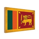 Holzschild 30x40 cm Sri Lanka Flagge Fahne Wappen