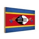 Holzschild 30x40 cm Swasiland Eswatini Flagge Fahne Wappen