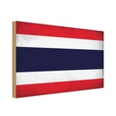Holzschild 30x40 cm Thailand Flagge Fahne Wappen