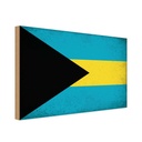 Holzschild 30x40 cm Bahama Bahamas Flagge Fahne Wappen