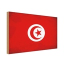 Holzschild 30x40 cm Tunesien Tunisia Flagge Fahne Wappen